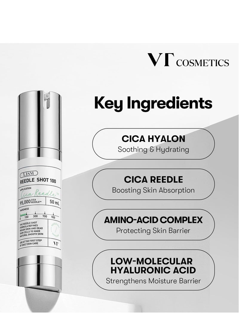 LISM VT COSMETICS CICA Reedle Shot 100 Essence | Daily Face Essence for Soft Skin, Centella Complex, Hyaluronic Acid, Green Propolis Extract for All Skin Types 1.69Fl Oz (50ml) - Image 2