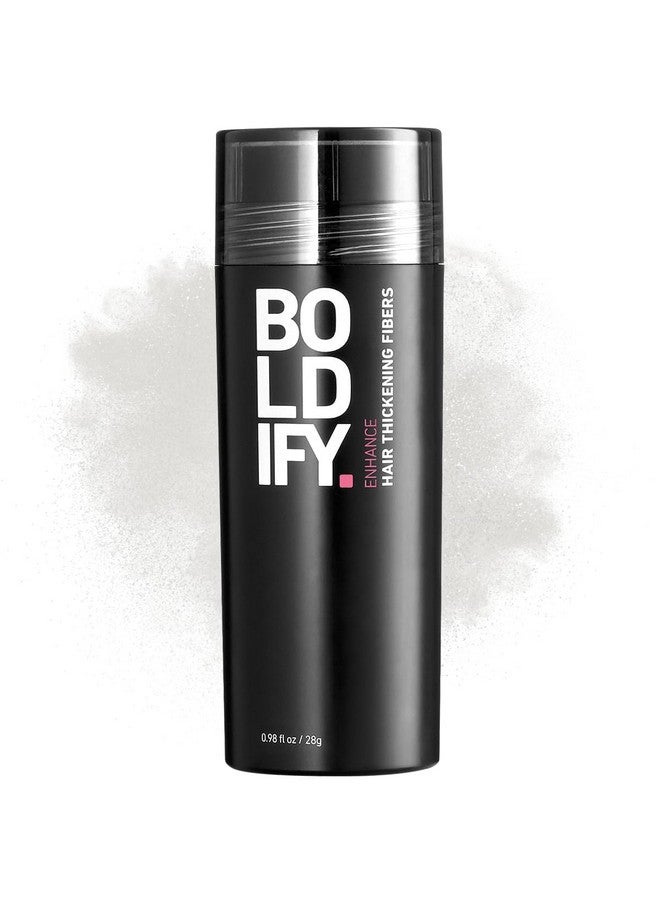 BOLDIFY Hair Fibers (28g) Fill In Fine and Thinning Hair for an Instantly Thicker & Fuller Look - Best Value & Superior Formula -14 Shades for Women & Men - WHITE - Image 1