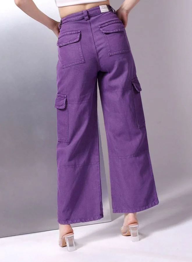 مرفوعة Women Oversized Fit Printed High Rise Jeans