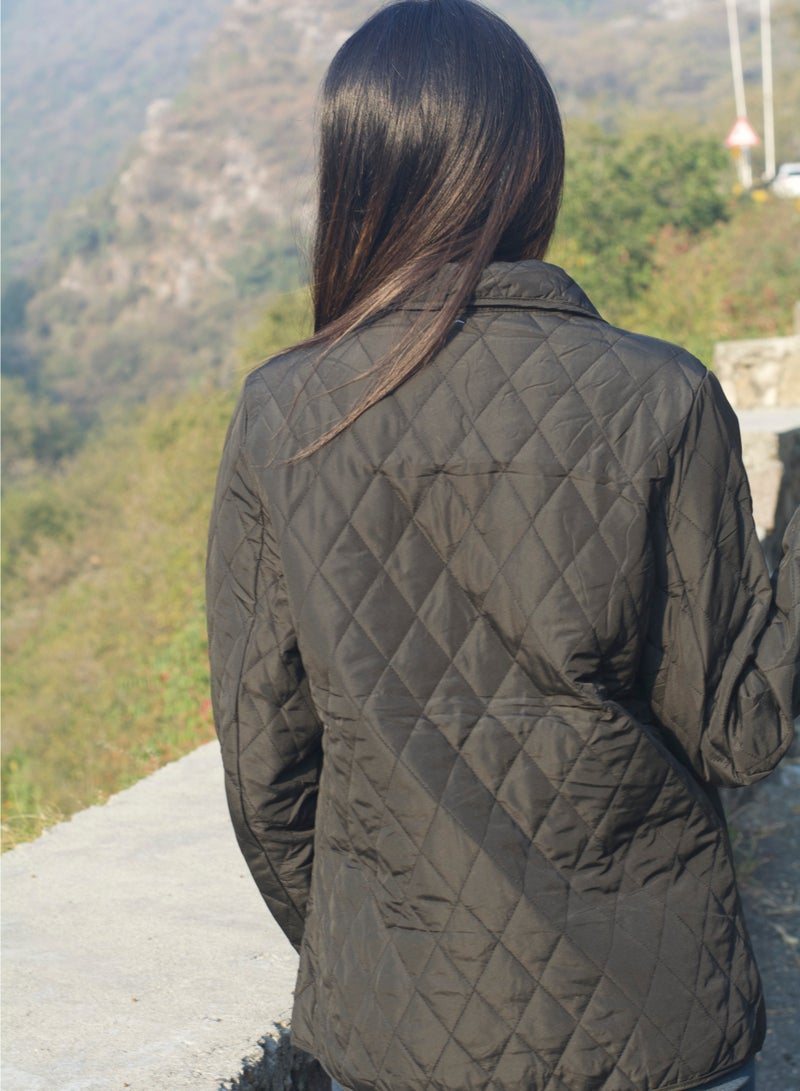 P FOR PRETTY Black Mid Length Padded Jacket - Image 4