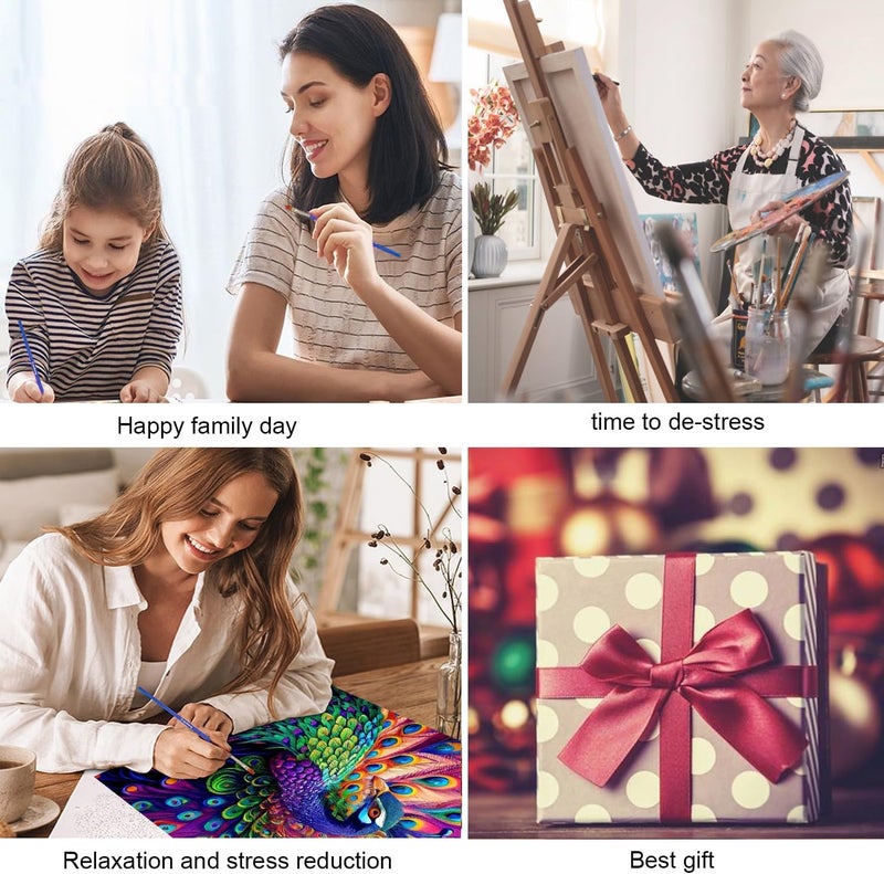 TREXEE DIY Paint by Numbers Kit for Adults Kids & Beginners,Dandiya Girl DIY Oil Painting by Numbers on Canvas Acrylic Painting by Numbers (40 * 50cm)(Without Frame) - Image 4