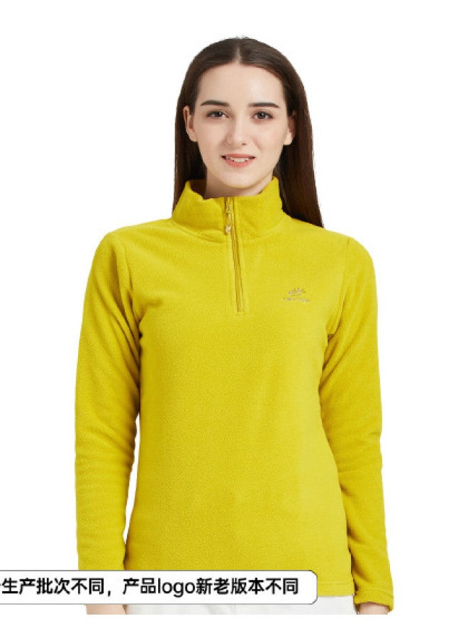 سترة خارجية من الف fleece للنساء، مريحة ولطيفة على البشرة، قمة طويلة الأكمام ذات تصميم عصبي وأنيق للربيع والخريف والشتاء، توفر الدفء والعزل في الطقس البارد - Image 1