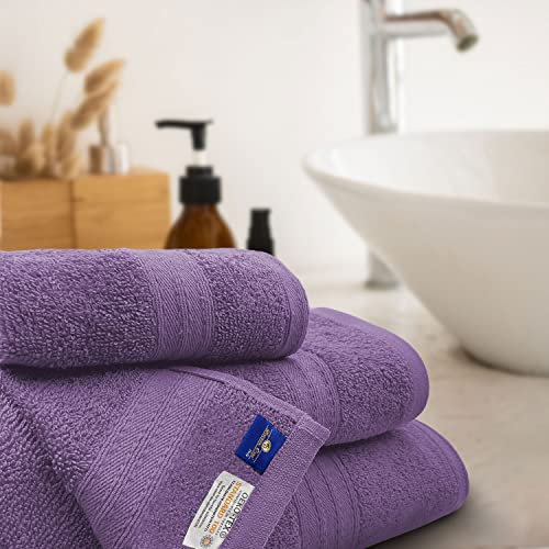 Sassoon Anatolia 3 Pc Towel Set in 500 GSM (Grape) 1 Bath Towel, 1 Hand Towel & 1 Face Towel - Image 2