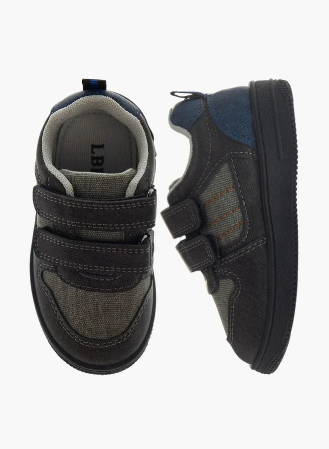LBL by Shoexpress BLACK Panelled Sneakers With Hook And Loop Closure for Men | Best Price UAE