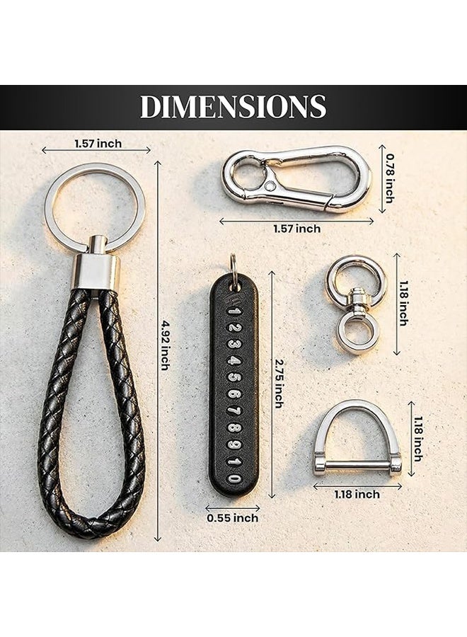 2PCS Anti-lost Car Keychain with Phone Number Card Keyring Phone Number Plate Key Ring Auto Vehicle Key Chain Accessories - Image 4