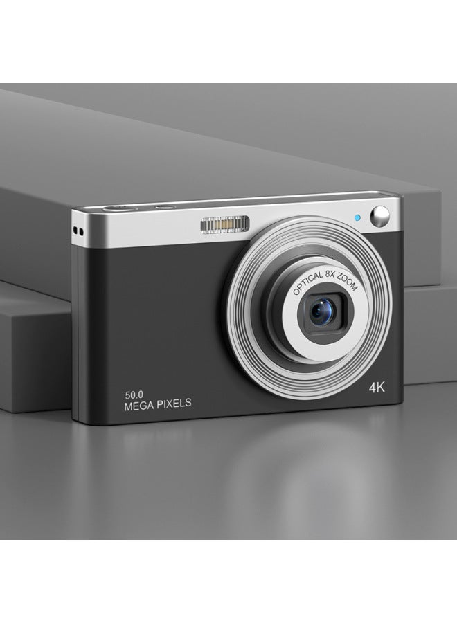 Generic HD CCD Student Digital Camera 50 Million Pixel Telescopic Lens 4k Optical Micro Single Cross-border-Body Color:8g Memory Card  - Image 1