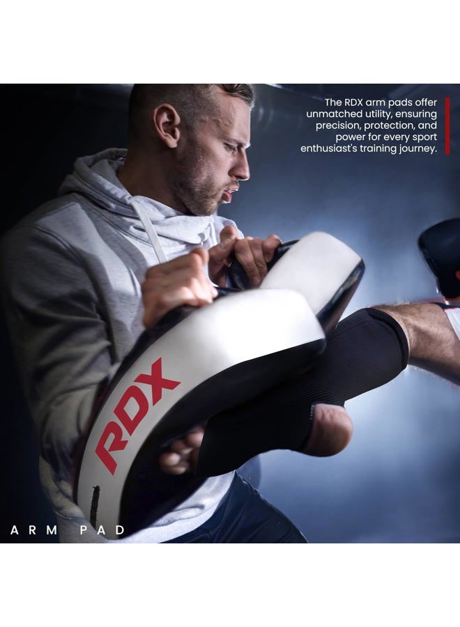 Rdx Punch Pad for Martial Arts, Curved Kickboxing Pads, Muay Thai Training, Maya Hide Leather Boxing Punch Pad, MMA Thai Pads, Trainer Pads, Boxing Pads (One Pad Only) - Image 5