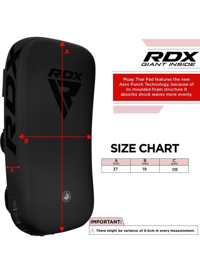Rdx Punch Pad for Martial Arts, Curved Kickboxing Pads, Muay Thai Training, Maya Hide Leather Boxing Punch Pad, MMA Thai Pads, Trainer Pads, Boxing Pads (One Pad Only) - Image 3