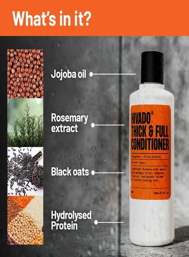 هيفادو بلسم هيفادو الكثيف والمكثف للرجال | خفيف الوزن، مُكثّف للشعر، غني بالشوفان الأسود، إكليل الجبل، زيت الجوجوبا، وبروتين الحرير المُحلل، لشعر أكثر صحة، خالٍ من الكبريتات والبارابين (للرجال) 250 مل - Image 2