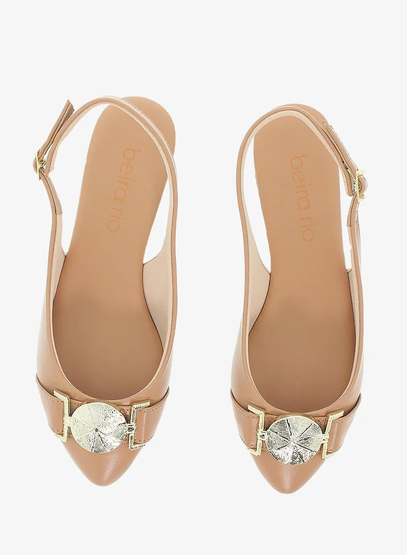 Beira Rio Nude Beira Rio Women’s Flat Sandals with Back Strap – Secure Fit and Lightweight Daily Wear for Women | Best Price UAE