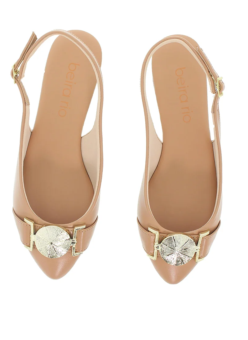 Beira Rio Nude Beira Rio Women’s Flat Sandals with Back Strap – Secure Fit and Lightweight Daily Wear for Women | Best Price UAE