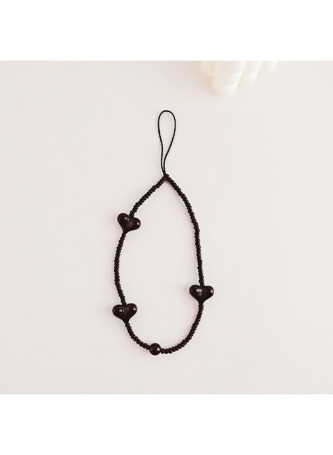 NIBEMINENT Beaded Phone Lanyard, Anti Lost Removable Wrist Strap,Cute Cartoon Bracelet Pendant, Phone Keychain Lanyard