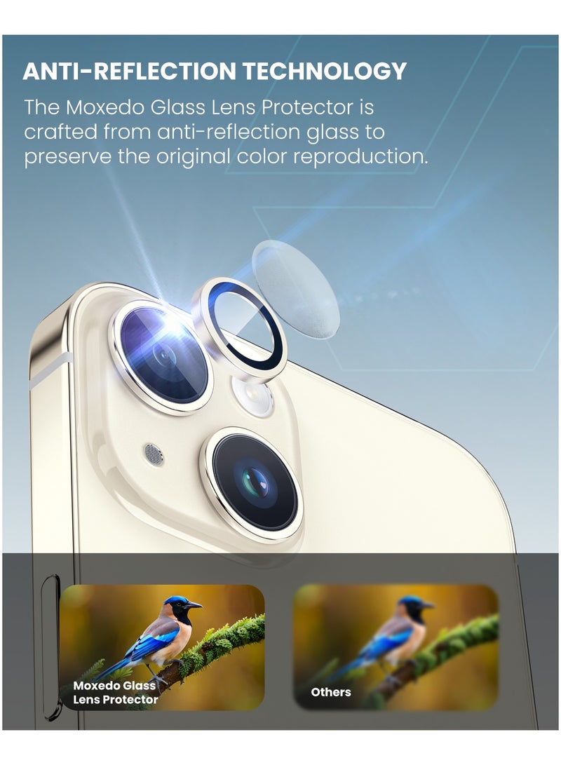 Moxedo Camera Lens Protector Aliminum Alloy with Easy Installation Tool Compatible for iPhone 15 Plus 6.7 /iPhone 15 6.1 (Light Yellow) - Image 3