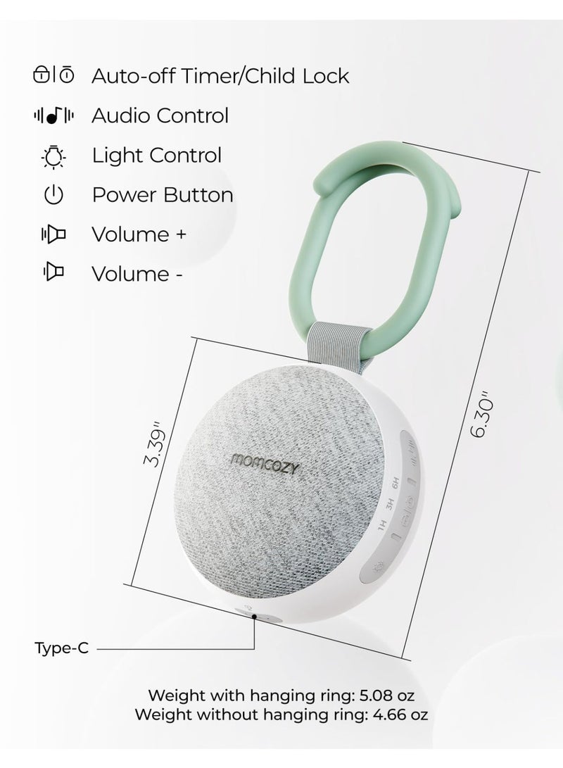 Momcozy Portable Sound Machine with Night Light, White Noise Sound Machine for Baby, 20 Soothing Sounds, Sound Therapy - Image 5