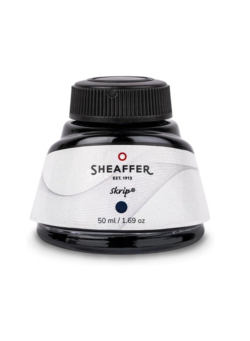 SHEAFFER Skrip Fountain Pen Ink Bottle 50ml Content Blue-Black - Image 1