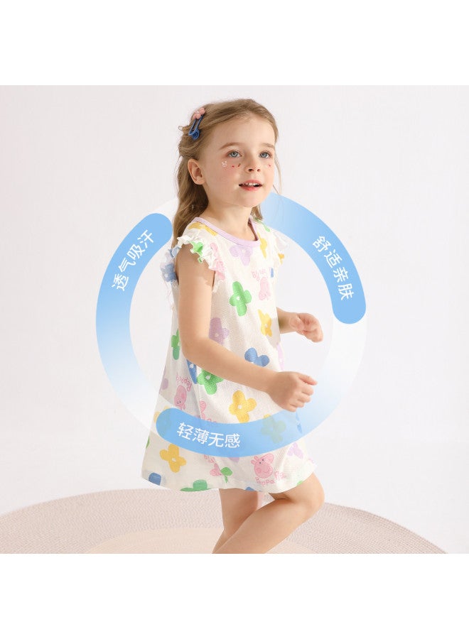 peppa Pig Summer Moisture-wicking Soft Sleep Dress For Baby Sweet Air-conditioning Outfit - Image 3