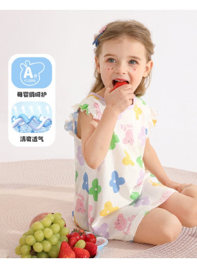 peppa Pig Summer Moisture-wicking Soft Sleep Dress For Baby Sweet Air-conditioning Outfit - Image 1