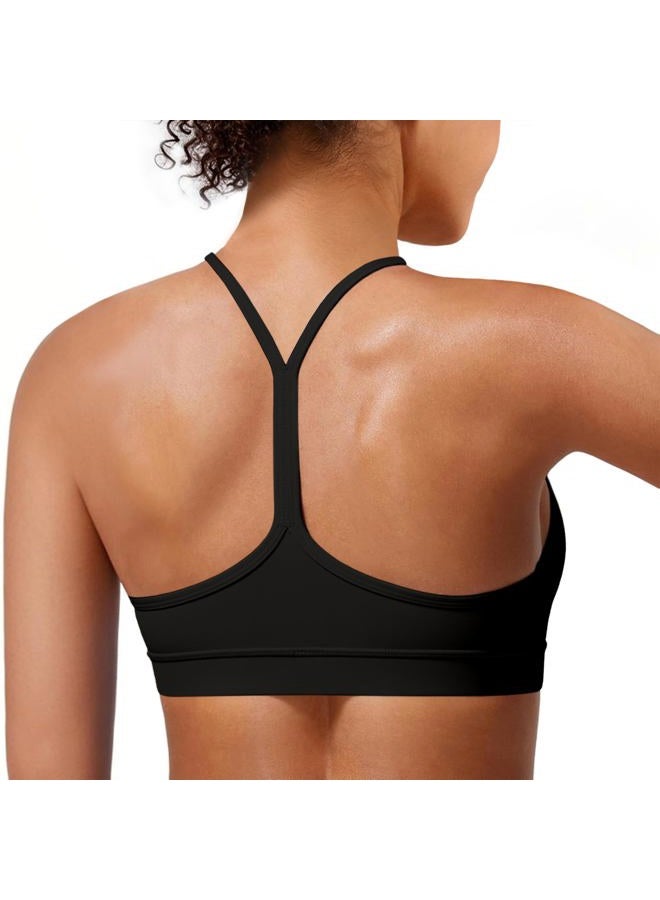 MIRITY Padded Y-Back Sports Bra for Women - Racerback Low Impact Spaghetti Strap for Yoga Workout Top - Image 1