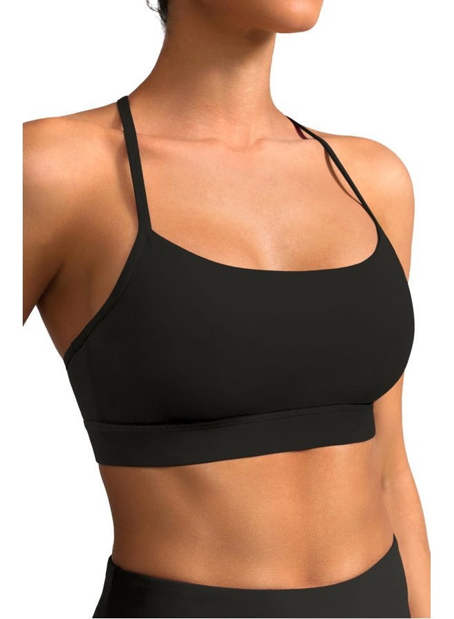 MIRITY Padded Y-Back Sports Bra for Women - Racerback Low Impact Spaghetti Strap for Yoga Workout Top - Image 3