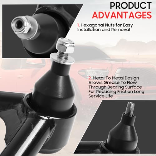 Autoptzxd 2-4" Upper Control Arm for 2007-2018 Chevy Silverado 1500 Tahoe/ 07-14 Suburban 1500/ Avalanche, Front Control Arms Compatible with 2007-2018 GMC Sierra 1500 Yukon & Cadillac Escalade - Image 5