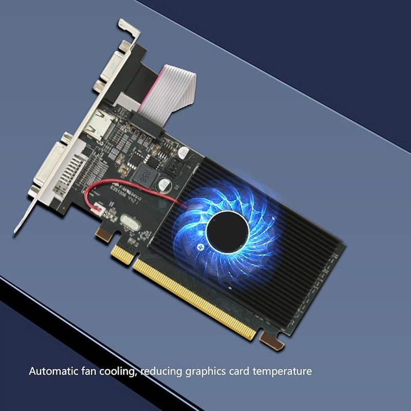 2GB DDR3 Low Profile Desktop Graphics Card with Cooling Fan for Gaming and Computer GPU - Image 4
