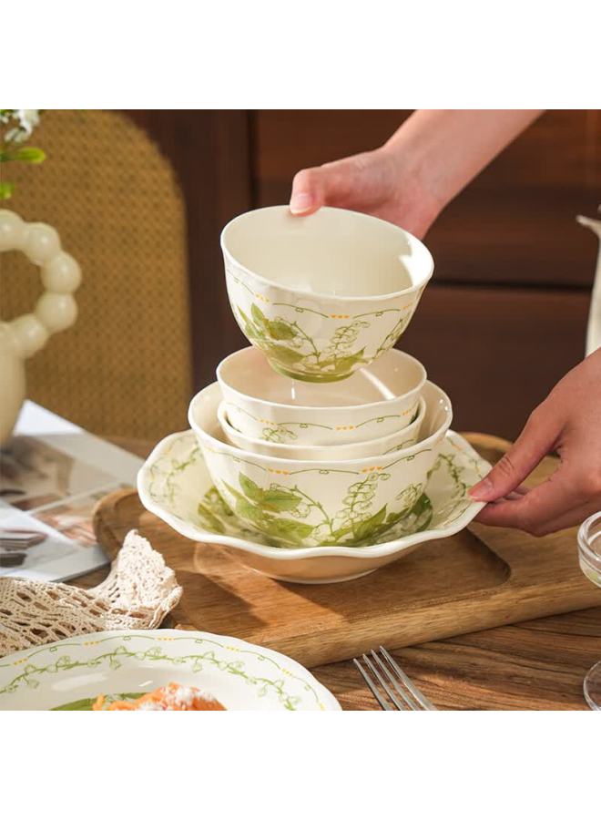 Shelly Chunlingyu Ceramic Tableware Underglaze Color Bowls Plates Gift Box Set 42-piece Six-person Premium Porcelain Dinnerware - Image 3