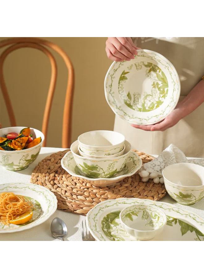 Shelly Chunlingyu Ceramic Tableware Underglaze Color Bowls Plates Gift Box Set 42-piece Six-person Premium Porcelain Dinnerware - Image 4