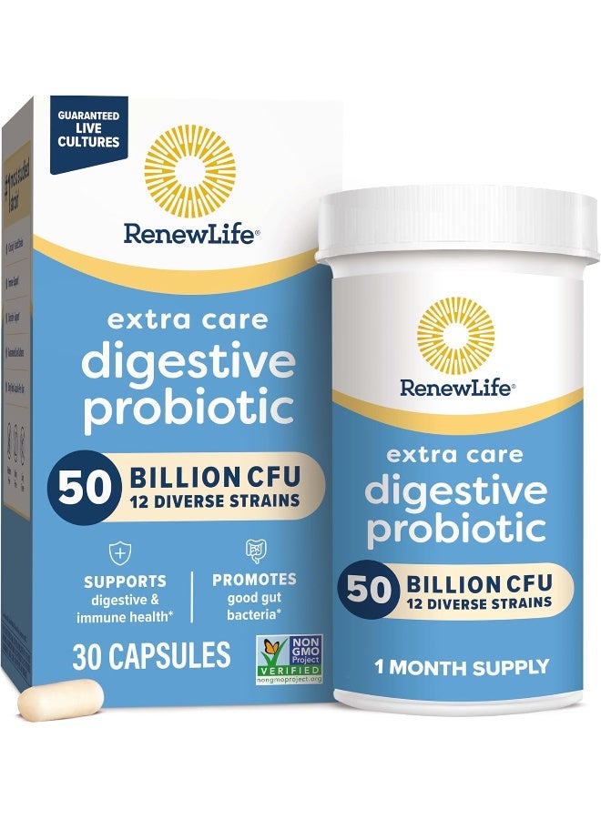 ألتيميت فلورا إكسترا كير بروبيوتيك 50 مليار وحدة تشكيل مستعمرة، 30 كبسولة نباتية - Image 1