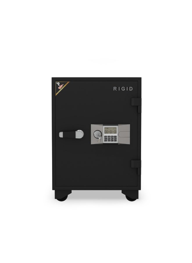 RIGID Fire Resistant Steel Safe with Digital & Key Lock, 100Kg  - Image 1