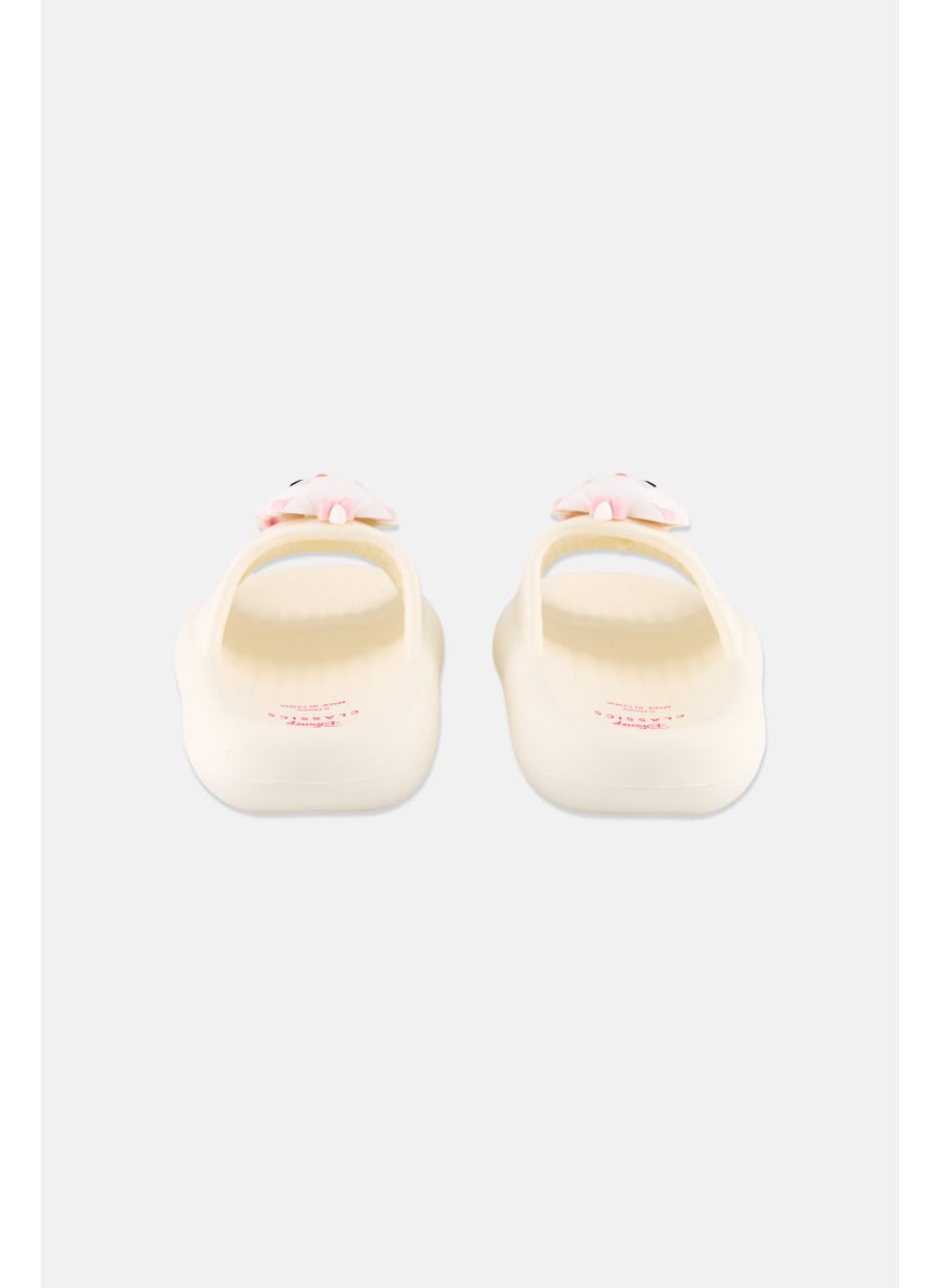 Disney Kids Girl Marie Slip On Slipper, White  - Image 4
