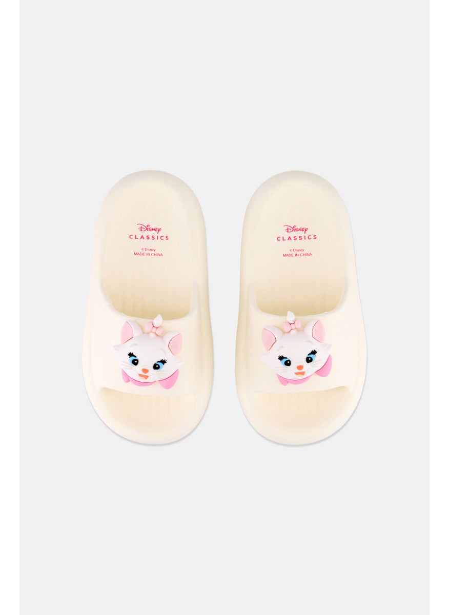 Disney Kids Girl Marie Slip On Slipper, White  - Image 3