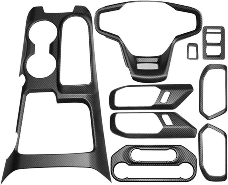 QASULER Carbon Fiber Interior Trim for Ford Bronco 2021-2022 - Image 1