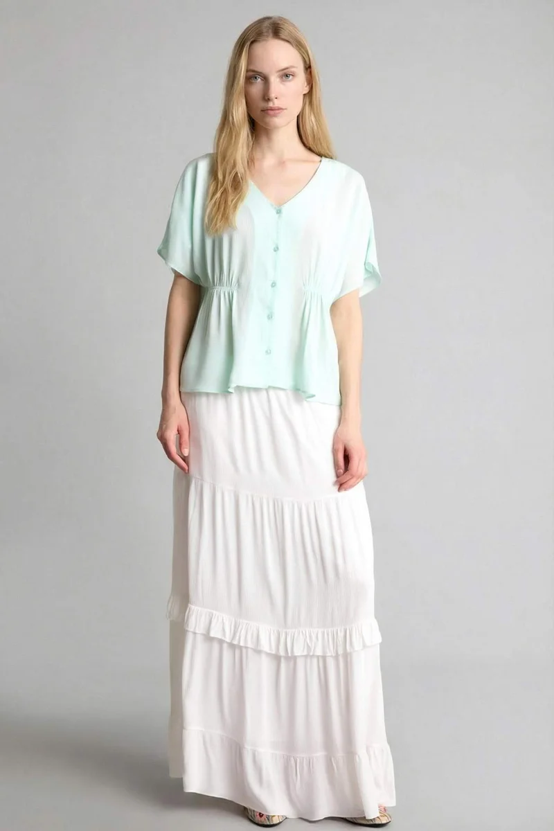DeFacto Crinkle Viscose Skirt