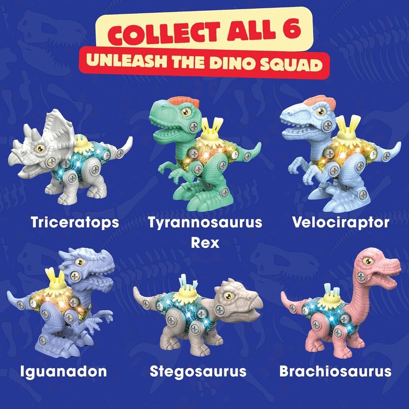 ThinkerPlace DIY Sliding Dinosaur Kit Stegosaurus with Light & Sound | Learn About Fossils | Take Apart Dinosaur Toys | Build, Play & Learn | Toy for Kids Age 4+ | Science & Learning Toy - Image 4