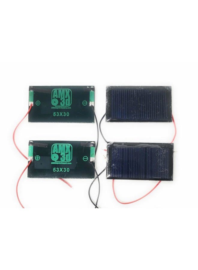 AMX3d Solar Panel, 5V 30mA, 53x30mm, 4 Pack, Gray, 1.5% Efficiency, Ideal for DIY Projects, Science Experiments, and Electronic Applications - Image 4
