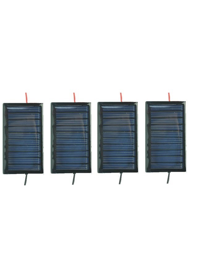 AMX3d Solar Panel, 5V 30mA, 53x30mm, 4 Pack, Gray, 1.5% Efficiency, Ideal for DIY Projects, Science Experiments, and Electronic Applications - Image 1