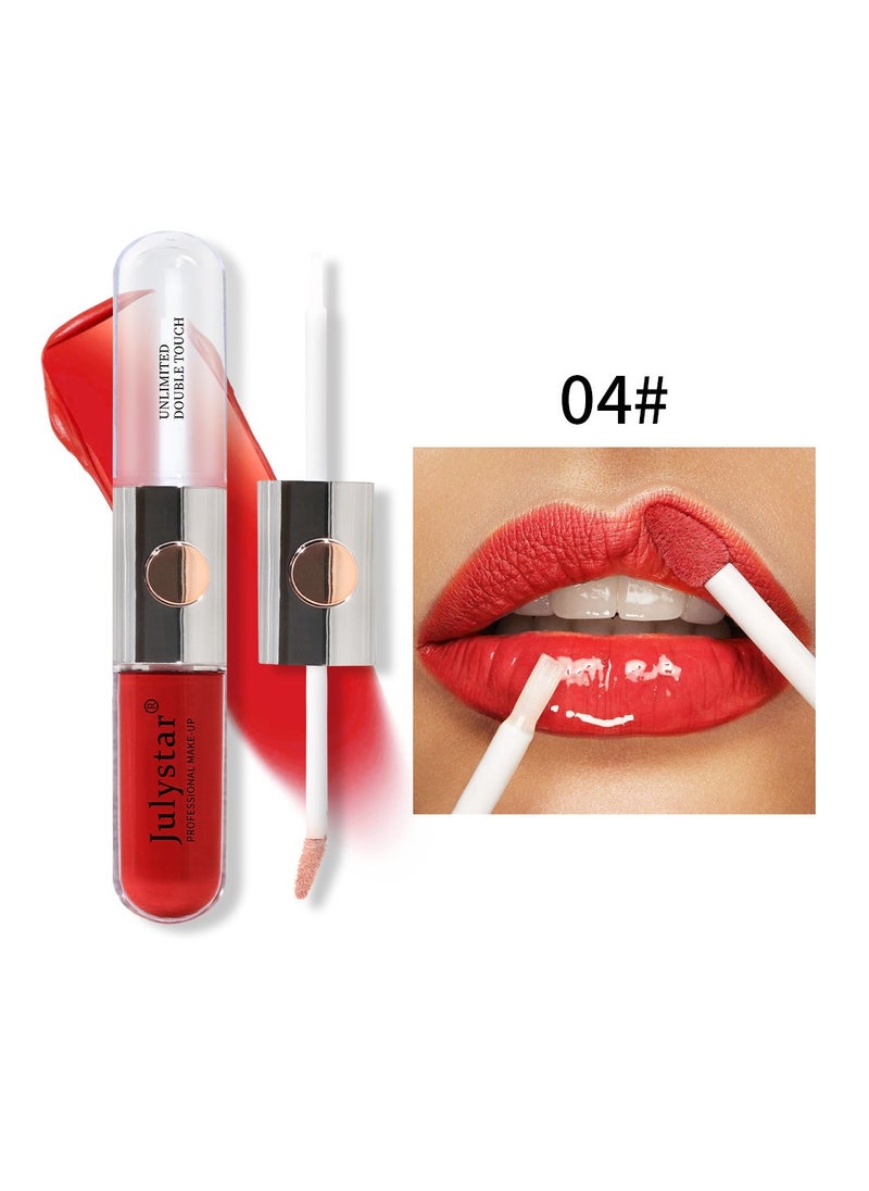 Julystar Double-Ended Lip Gloss – High Shine Glaze & Transparent Lip Oil  - Image 1