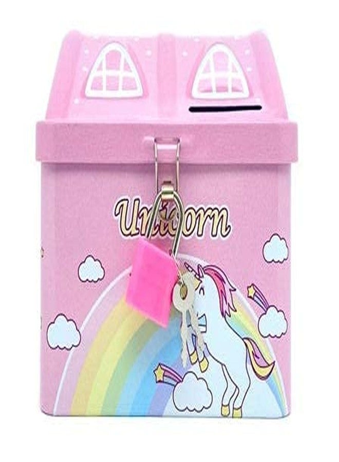Sajani Cute Cartoon Creative Portable Piggy Bank, Money Saving Box with Combination Lock, Mini Coin Bank Gifts for Boys and Girls, Best Return Gifts for Kids (Pack of 1) (Little House) - Image 1