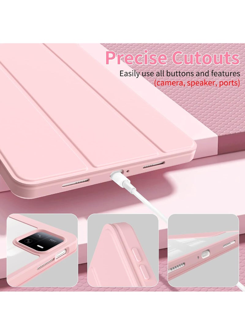Rock Pow Case for Xiaomi Pad 6/Pad 6 Pro 11 inch Auto Wake & Sleep Slim Trifold Stand Case Cover with Pencil Holder Clear Trasparent Back Shell Csae for Xiaomi Pad 6 11inch/Xiaomi Pad 6 Pro 11inch - Image 5