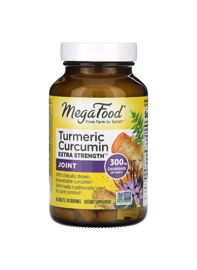 MegaFood MegaFood, Turmeric Curcumin, Extra Strength, Joint, 60 Tablets  - Image 1
