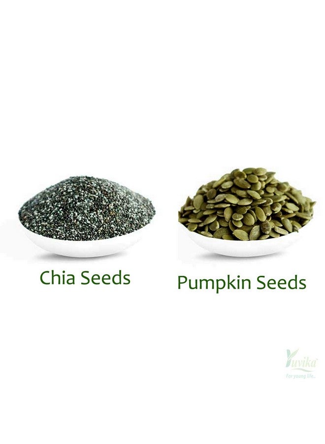 YUVIKA Combo Chia Seeds & Pumpkin Seeds 500 Grams (250 Grams Each) - Image 2