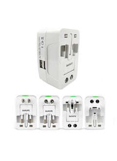 Global Connect Pro: Universal Travel Adapter With USB Ports - for Asia, Europe, UK, AUS, and USA - All-in-One International Wall Charger