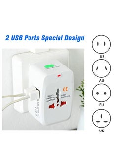 MIRFA Global Connect Pro: Universal Travel Adapter With USB Ports - for Asia, Europe, UK, AUS, and USA - All-in-One International Wall Charger  - Image 2