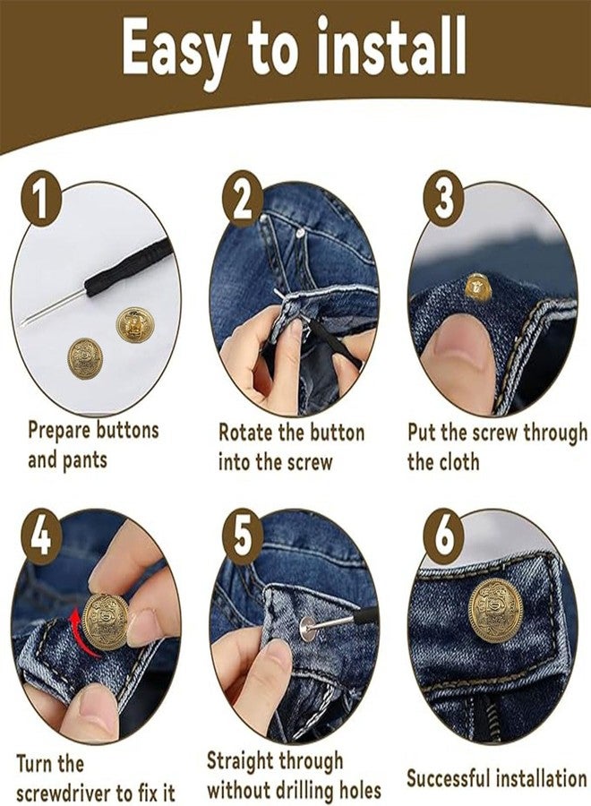 BharatBazaar 10 PCS Button for Clothes, Buttons for Shirts, Gold Metal Blazer Buttons - Round, Medium to Large, Formal Wear, DIY Tailoring & Costume Design - Image 4