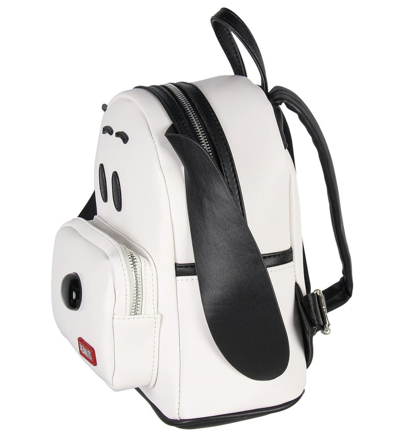 INTIMO Peanuts Classic Comic Character Face Snoopy Zippered Mini Small Backpack Bag - Image 3