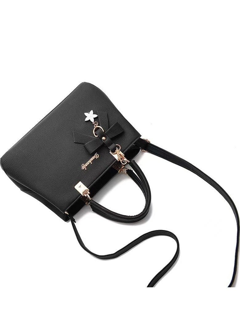 Fashionable new women's shoulder bag, black  - Image 3