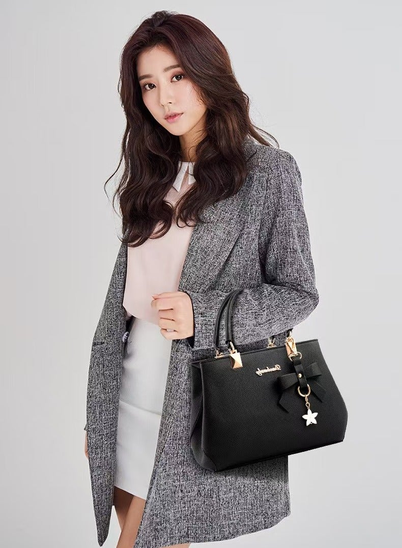 Fashionable new women's shoulder bag, black  - Image 4