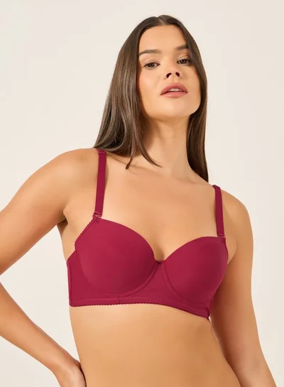Take Two Take Two Solid Padded Wired Push Up Bra