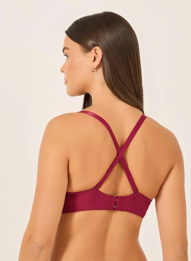 Take Two Take Two Solid Padded Wired Push Up Bra