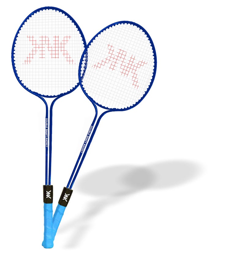 KNK Double Shaft Iron Body Badminton Racket With Badminton Net One Piece Full Cover (3 Shuttle+ Badminton Net), Multicolor - Image 3